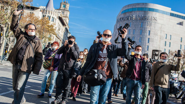Manifestación en Barcelona contra la 'ley mordaza'. / Enric Català