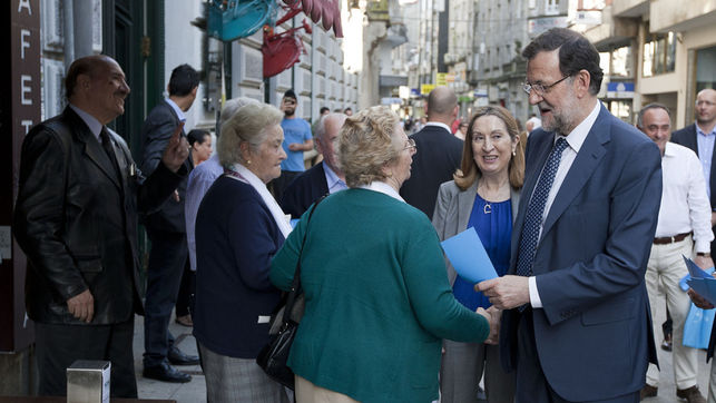 Mariano Rajoy con Ana Pastor en Pontevedra