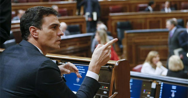 Pedro Sánchez, en el hemiciclo.