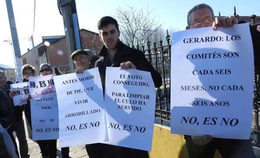 Protesta ante Susana Díaz