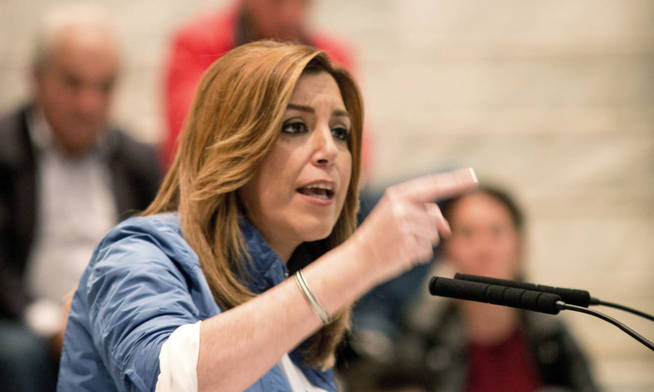 La candidata a la Secretaría General del PSOE y presidenta de la Junta de Andalucía, Susana Díaz. (EFE)