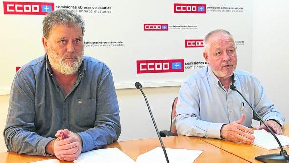 Gilberto García Buelga y Antonio Pino, durante la rueda de prensa. Gilberto García Buelga y Antonio Pino, durante la rueda de prensa.
